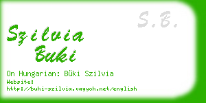 szilvia buki business card
