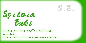 szilvia buki business card